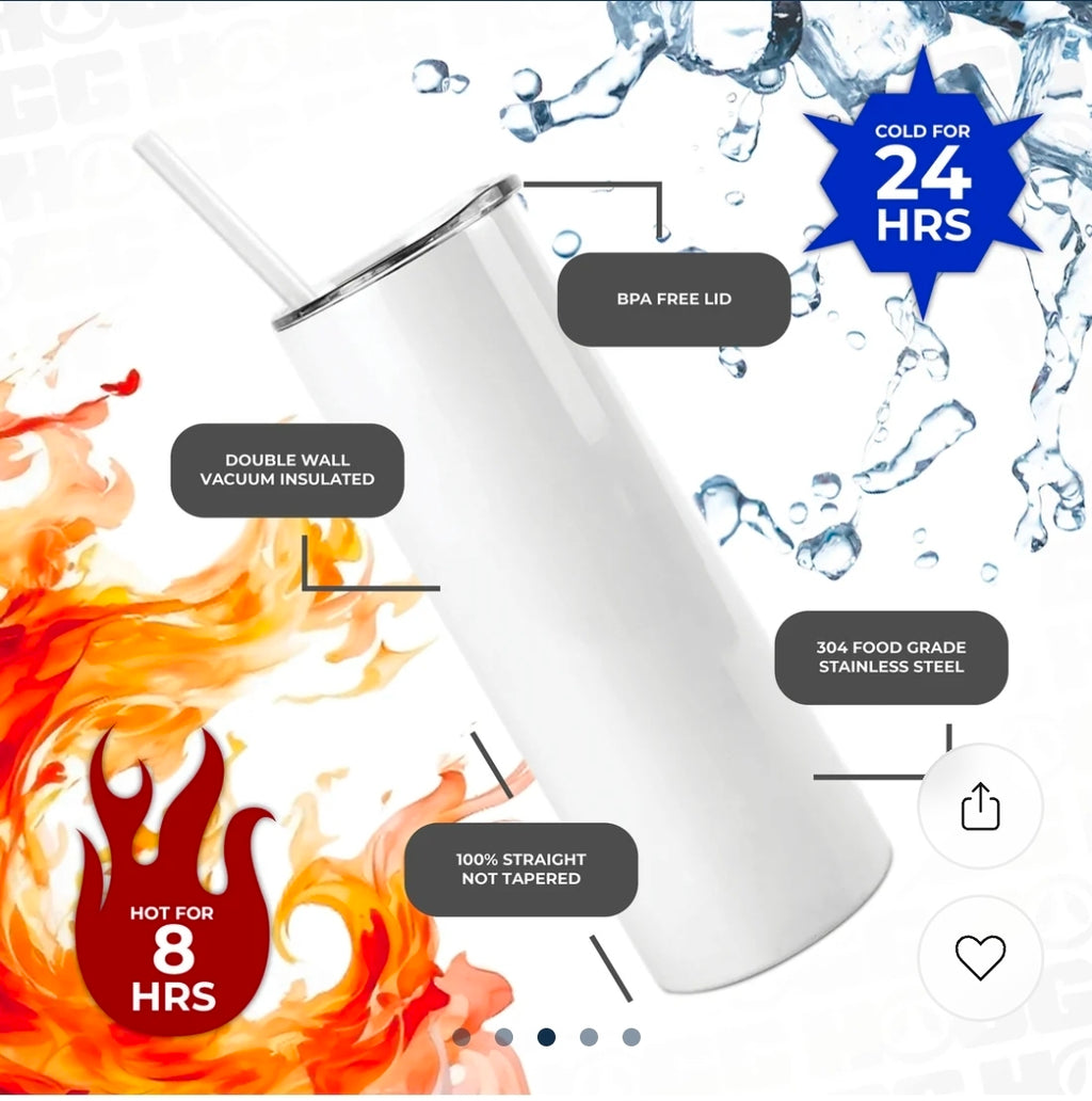 20oz Skinny Tumbler - Full Color Sublimation
