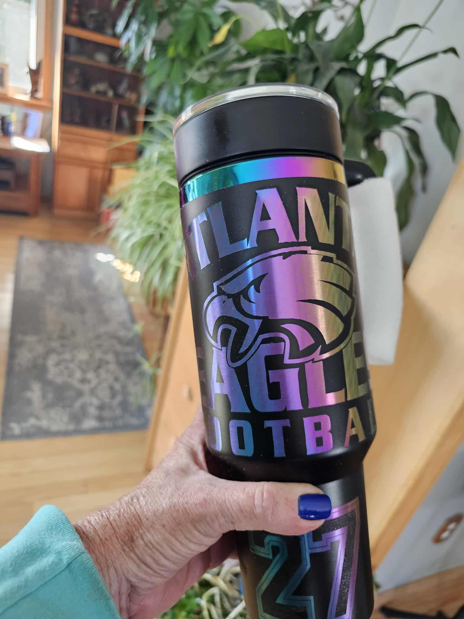 40 OZ Rainbow Tumbler - Laser Engraved