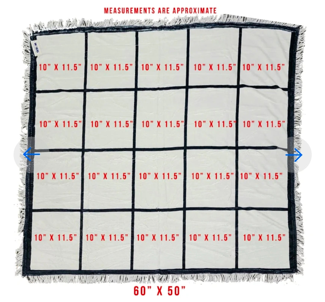 Custom Sublimation Photo Blankets - Personalized Memory Blankets