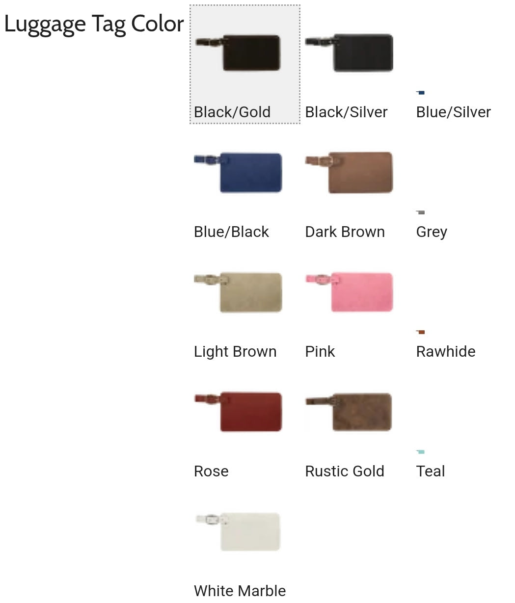Custom Leather Luggage Tags with Your Logo
