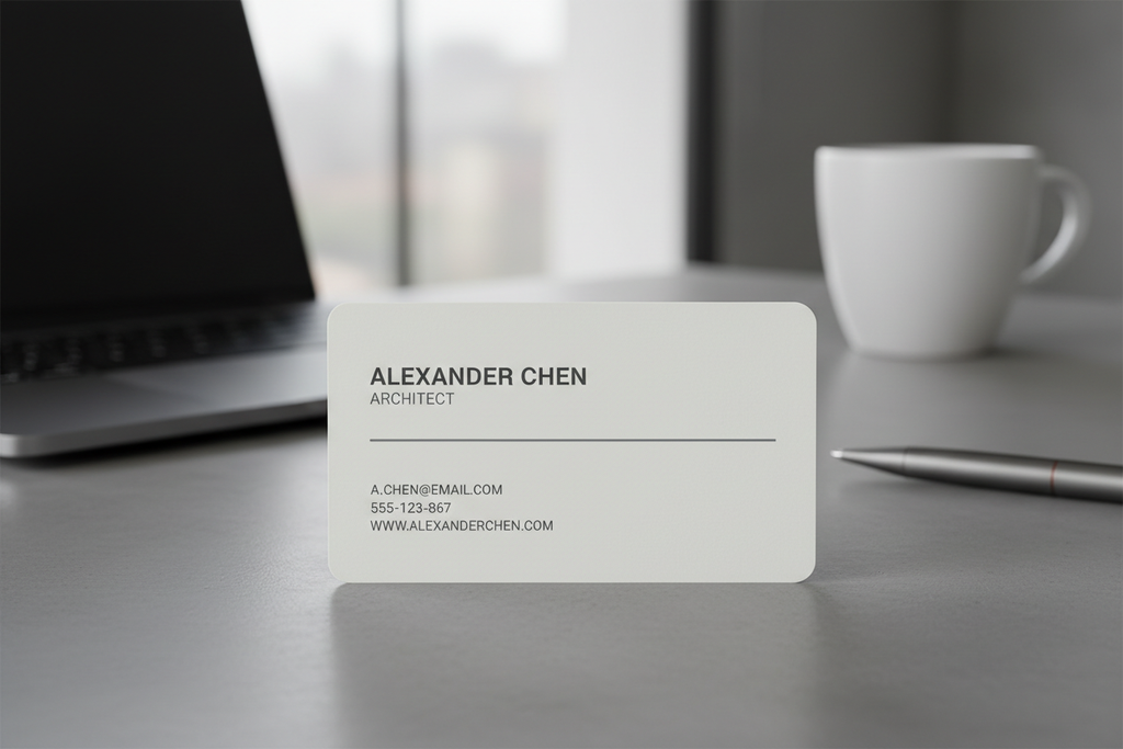 Modern minimalist business card design