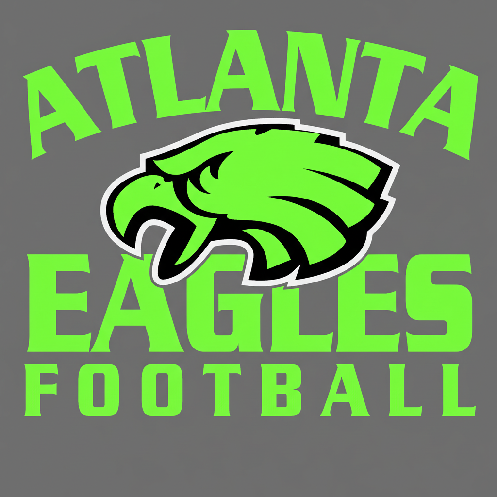 Atlanta Eagles Football - Gray Background