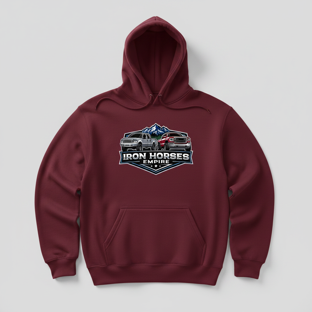 Iron Horses Empire Maroon Hoodie